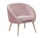 Velours Fauteuil Rose Tromso