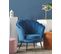 Velours Fauteuil Bleu Marine Lovikka