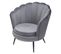 Velours Fauteuil Gris Lovikka