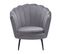 Velours Fauteuil Gris Lovikka