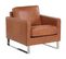 Fauteuil Cuir Pu Marron Doré Vind