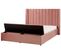 Lit Double En Velours Rose Avec Banc Coffre 160 X 200 Cm Noyers