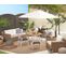 Parasol Déporté Beige Avec Éclairage LED D 285 Cm Corval