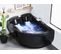 Baignoire Angle Droit Noire 160 X 113 Cm Avec LED Paradiso