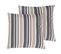 Lot De 2 Coussins Taupe Kastos 40 X 40 Cm