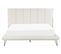 Lit Double En Cuir Pu Blanc 160 X 200 Cm Betin