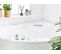 Baignoire D'angle Blanche 182 X 150 Cm Avec LED Et Haut Parleur Bluetooth Milano