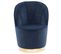 Velours Fauteuil Bleu Foncé Alby