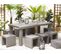 Lot De 2 Tabourets De Jardin En Fibre-ciment Gris Taranto