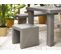 Lot De 2 Tabourets De Jardin En Fibre-ciment Gris Taranto