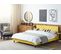 Lit Double En Velours Jaune 160 X 200 Cm Fitou