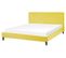 Lit Double En Velours Jaune 160 X 200 Cm Fitou