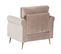 Velours Fauteuil Taupe Vietas