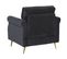 Velours Fauteuil Noir Vietas