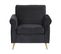 Velours Fauteuil Noir Vietas