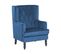 Velours Fauteuil Bleu Foncé Sandset