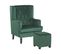 Velours Fauteuil Vert Foncé Sandset