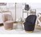 Velours Fauteuil Noir Alby