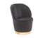 Velours Fauteuil Noir Alby