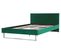 Lit Double En Velours Vert 160 X 200 Cm Bellou