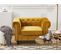 Velours Fauteuil Moutarde Chesterfield