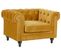 Velours Fauteuil Moutarde Chesterfield