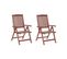 Lot De 2 Chaises De Jardin Bois Foncé Toscana