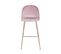 Tabouret De Bar Set De 2 Velours Rose Arcola