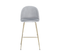 Tabouret De Bar Set De 2 Velours Gris Clair Arcola