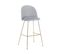 Tabouret De Bar Set De 2 Velours Gris Clair Arcola