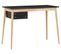 Table De Bureau 106 X 48 Cm Noir Ebeme