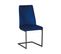 Chaise En Porte-à-faux Set De 2 Velours Bleu Marine Lavonia