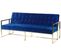 Canapé Convertible 3 Places En Velours Bleu Cobalt Marstal