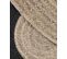 Tapis En Jute D 140 Cm Beige / Noir Motif Rosace Kullar