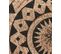 Tapis En Jute D 140 Cm Beige / Noir Motif Mandala Porsuk