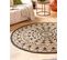 Tapis En Jute D 140 Cm Beige / Noir Motif Mandala Porsuk