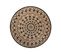 Tapis En Jute D 140 Cm Beige / Noir Motif Mandala Porsuk