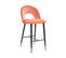 Tabouret De Bar Set De 2 Velours Corail Falton