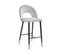 Tabouret De Bar Set De 2 Velours Gris Falton