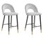 Tabouret De Bar Set De 2 Velours Gris Falton