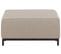 Pouf Ottoman De Jardin En Tissu Beige / Pieds Noirs Rovigo