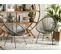 Chaise De Jardin Set De 2 Gris Foncé Acapulco Ii