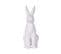 Figurine Décorative Lapin En Céramique Blanc 26 Cm Ruca