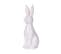 Figurine Décorative Lapin En Céramique Blanc 39 Cm Paimpol