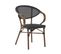 Lot De 4 Chaises De Jardin Noir Et Bois Foncé Caspri