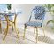 Lot De 4 Chaises De Jardin Bleu Et Blanc Rifreddo