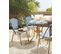 Lot De 4 Chaises De Jardin Bleu Et Blanc Rifreddo