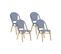 Lot De 4 Chaises De Jardin Bleu Et Blanc Rifreddo