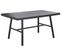 Table De Jardin 150 X 90 Cm Verre Noir Canetto