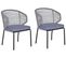 Lot De 2 Chaises De Jardin Grises Palmi